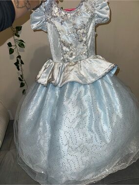 Light Blue Princess Ball Gown Costume for Kids